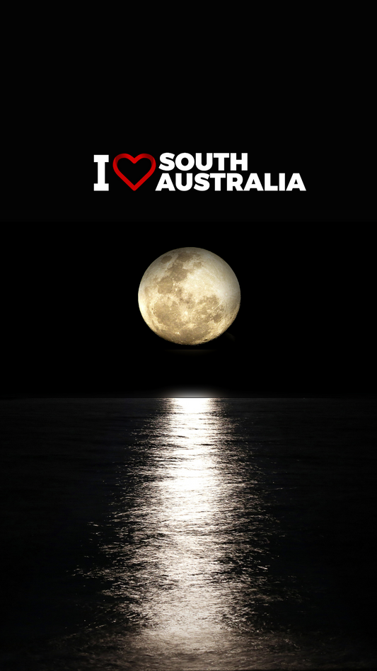 Phone Wall Paper ILOVESOUTHAUSTRALIA Moon over sea