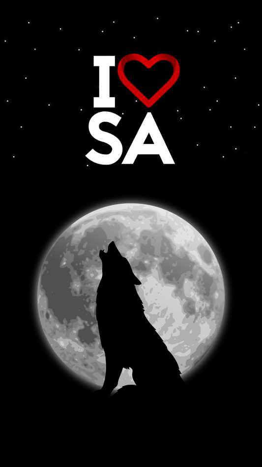 Phone Wall Paper ILOVESA Wolf and Moon